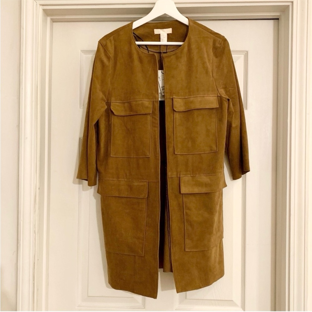 MOVING SALE | NWT Women’s Premium H&M Faux Suede Long Kimono Coat, Size 12